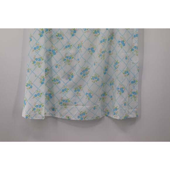 Vintage Floral White Midi Length Cotton Nightgown - Picture 3 of 8